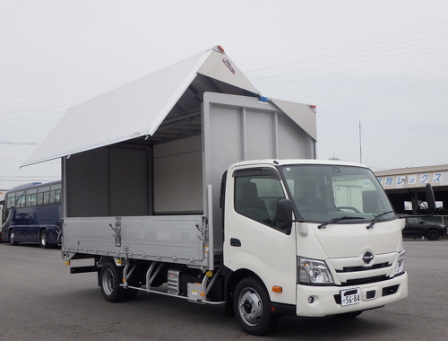 車検R7.12月迄 ワイド超ロング 積載3.45ｔ 全低床 車輌総重量7,465kg