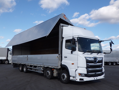 4軸低床　10ｍボデー　ボデー内高2,720　後輪エアサス