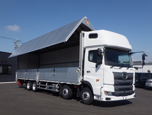 4軸低床　10ｍボデー　ハイルーフ　ショートキャブ　内高2,670