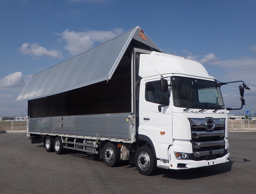 4軸低床　10ｍボデー　ボデー内高2,720　後輪エアサス