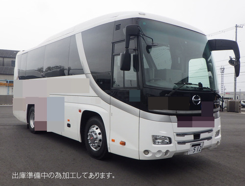 中型バス　29人乗　スイングドア　回転サロンシート