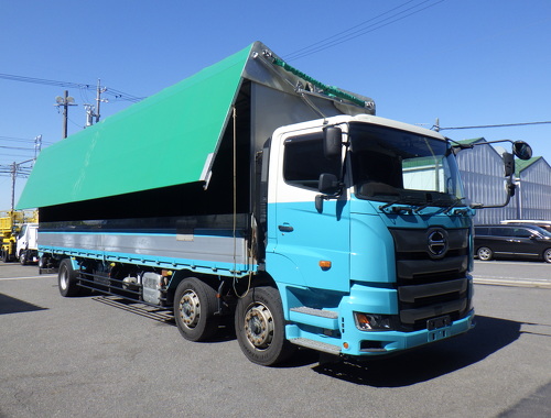 前2軸　ショートキャブ　幌ウイング　内高2,490