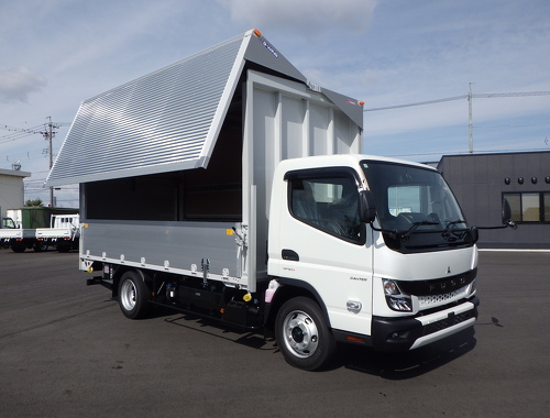 車検R10.2月迄	未使用車 ワイドロング ゲート付 全低床 積載3ｔ