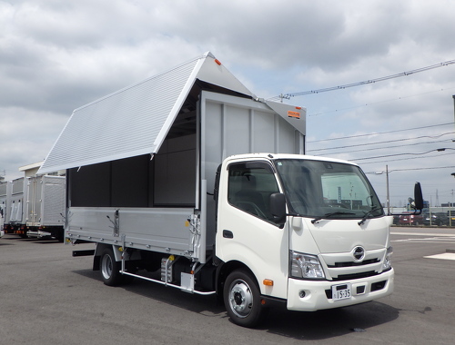 車検R9.11月迄 未使用車 ワイド超ロング 全低床 積載3.45ｔ 車輌総重量7,425kg